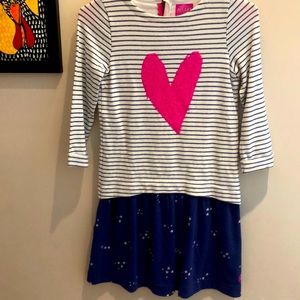 Joules Sequin Heart dress with stars